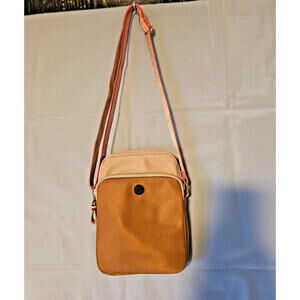 Tommy Hilfiger Crossbody Bag Tan Camel Colorblock Adjustable Strap